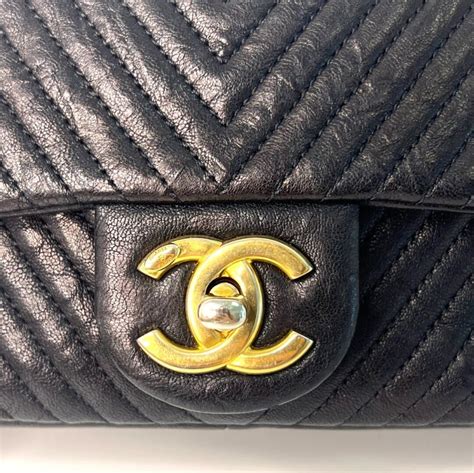 chanel chevron black imitation buy online ioffer